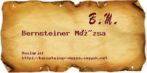 Bernsteiner Múzsa névjegykártya